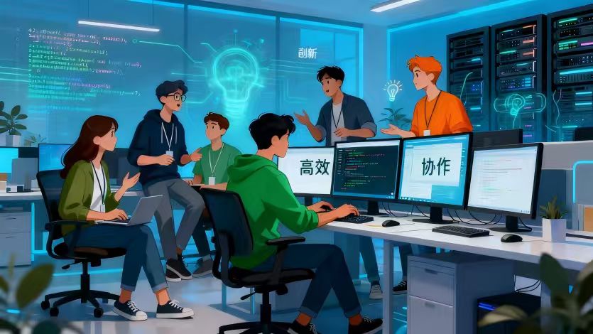 团队合作场景图